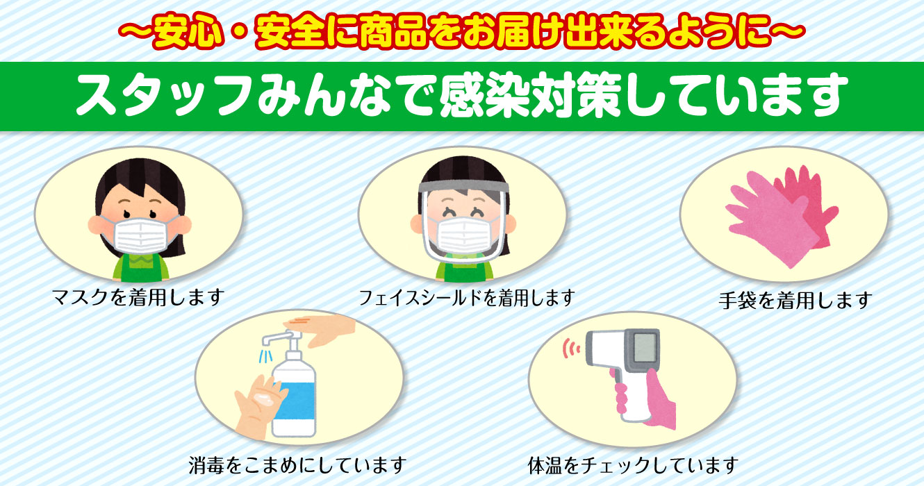 マルトグループ衣料ファミリー感染対策しています